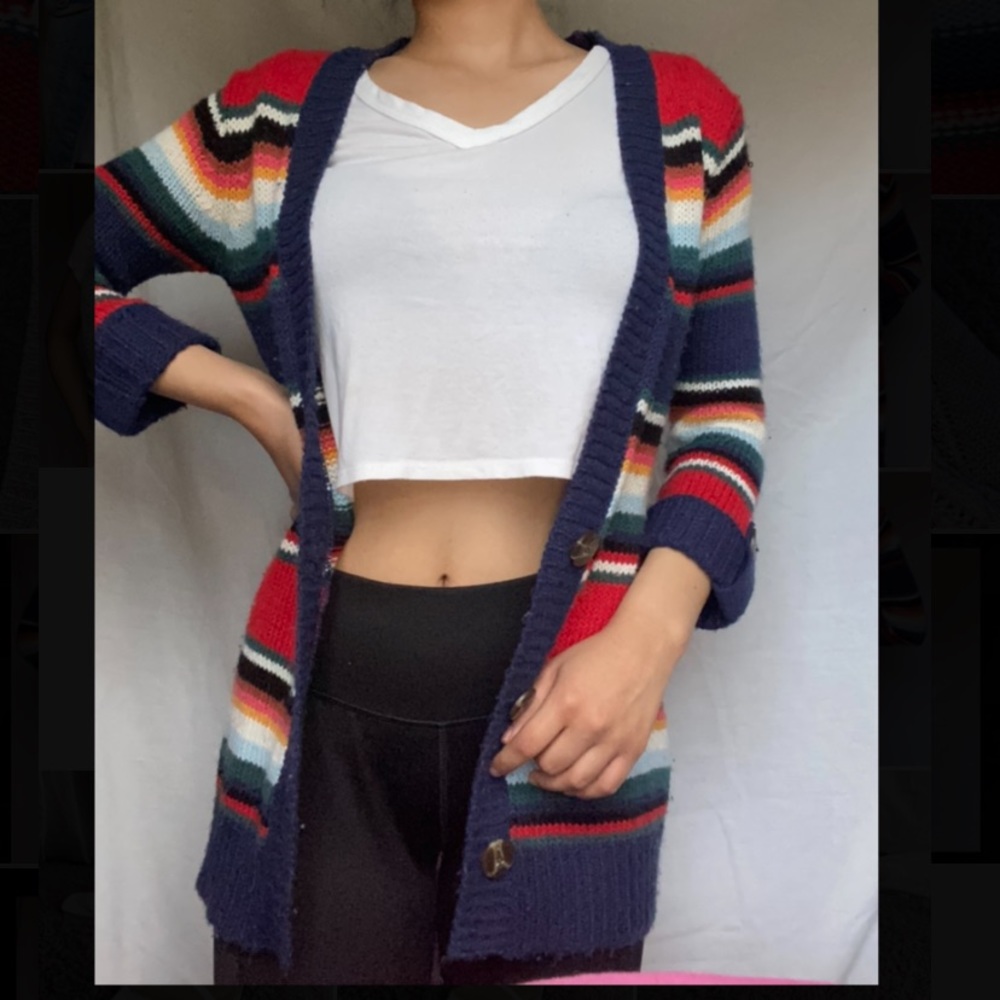 Colorful knit cardigan